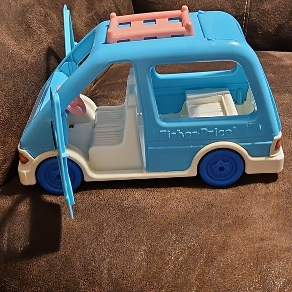 Fisher Price Loving Family Dollhouse Mini-van Car Blue Van 1993 Vintage Vehicle - Picture 4 of 11